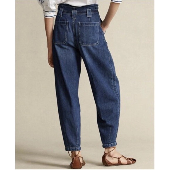 Polo Ralph Lauren Pants Women's 24 Tencel Linen Jogger Elastic Waist Belted - Picture 2 of 10